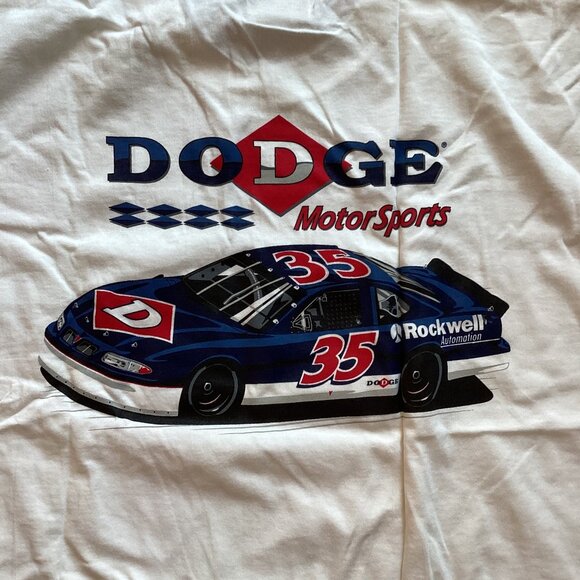 Vintage NEW Dodge Motorsports LYNDON AMICK #35 NASCAR T-SHIRT XL RACING USA - Picture 3 of 6